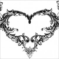 FANTASY HEART ANGEL ORNATE FREE VECTOR