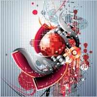 fashion disco element vector -3