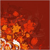 fashion flower silhouette vector
