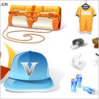 Fashion icon vector material goods
