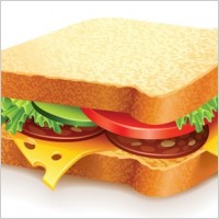 Fast Food Vector Sandwich