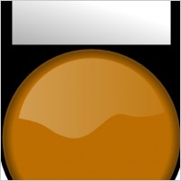 Fatboy Voyant Orange Eteint Orange Light Off clip art