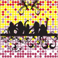 female silhouette vector the trend pattern