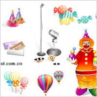 Festivals icon vector material