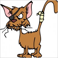 Fighting Cat clip art