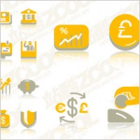 Financial cute icon vector material