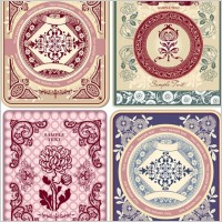 fine pattern border pattern 03 vector