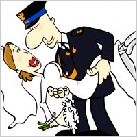 Fireman Wedding clip art