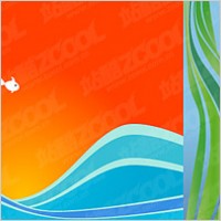 fish vector illustration background material