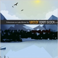 Fisherman on Lake Winter