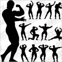 Fitness Person Action Silhouette Vector