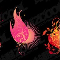 Flame pattern vector modeling material