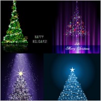 flash christmas tree vector