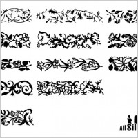 Floral borders free vector
