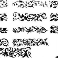 Floral borders vector