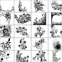 floral decorative brush