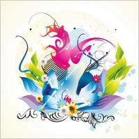 Floral Design Vector Graphic