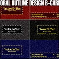 Floral Outline B-cards