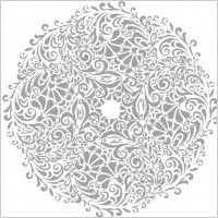 Floral Round Background Vector Illustration