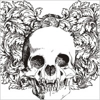 Floral skull vector illustration