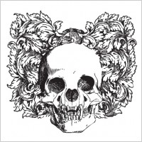

								Floral Skull Vector Illustration							