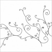 Floral Swirl Ornament Vector