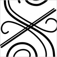 Flourish Two, Vertical clip art