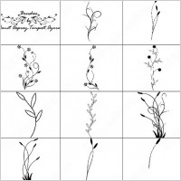 flower and swirl brush