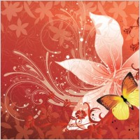 Flower Butterfly Vector