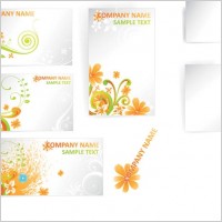 flower card template vector pattern