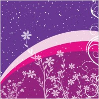 flower design in PP Blue Background