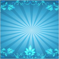 Flower Frame Sunburst Background