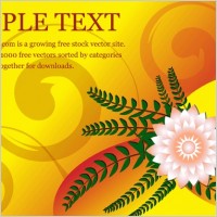 Flower Greeting Card Vector