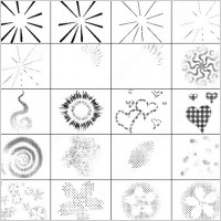 flower, heart manga brush