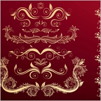 Flower Scrolls Red