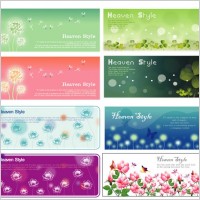 flowering plants banner vector