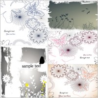 flowers and butterflies vector