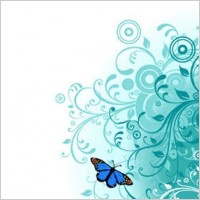 Flowers and Butterfly vector