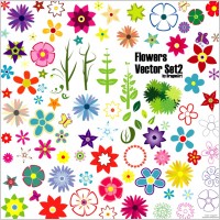 Flowers Vector Set 2
