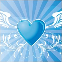 Flying Heart Vector
