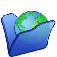 Folder blue internet
