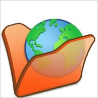 Folder orange internet