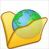 Folder yellow internet