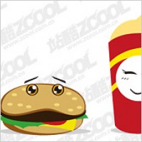 Food and drink lovely vector material