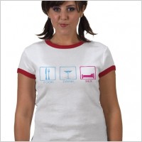 Food, drink, sex Funny T-Shirt