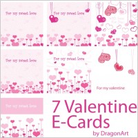 For my Sweet Love Valentine E-Cards Vector