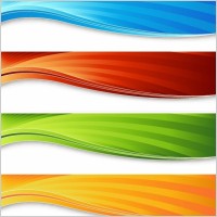 Four Colorful Banners Vector Graphic