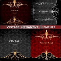 four gorgeous pattern vector