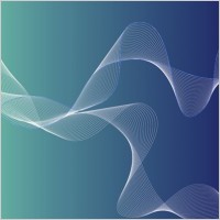 Free Abstract Curves With Blue Background Vector Illustration