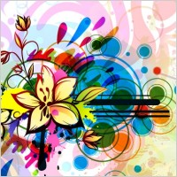 Free abstract floral illustration